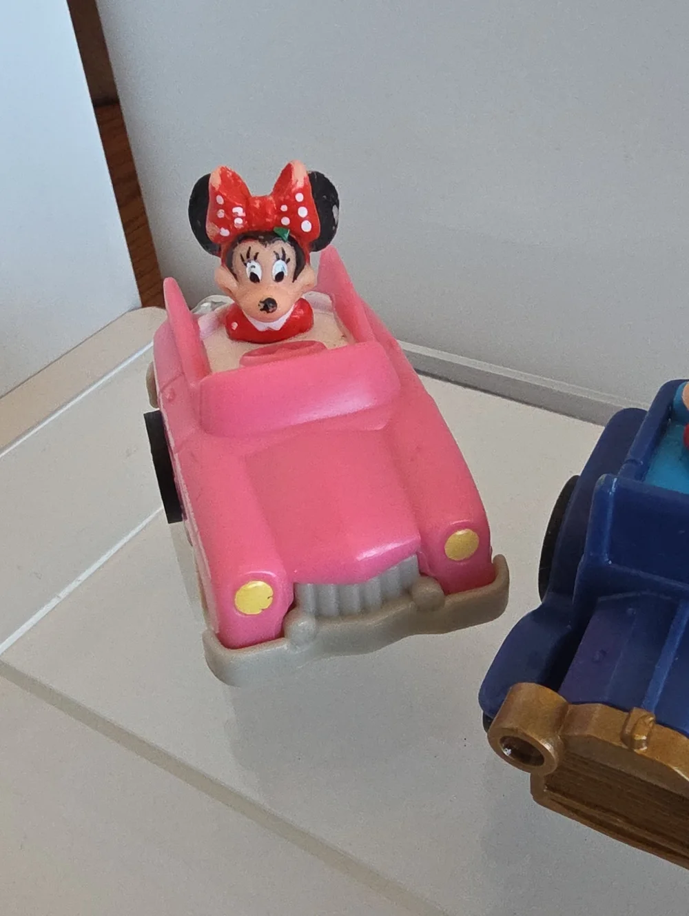 Vintage 1988 Disney Pull Back Car Toys Minnie- Mickey- Goofy Set Of 3